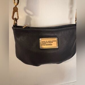 Marc Jacobs Black Leather crossbody Bag with Gold hardware